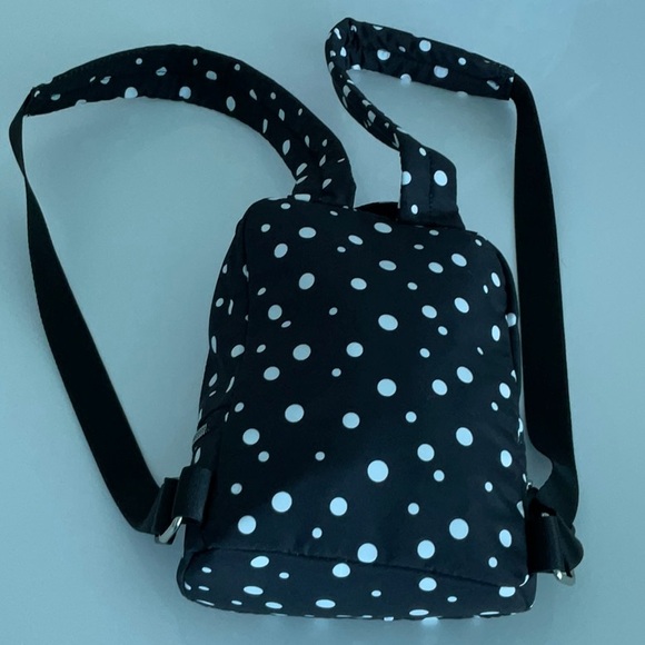 NWOT INC mini backpack. Black white polka dots - Picture 3 of 4
